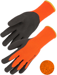 Gant latex mousse. Support acrylique.  Jauge 10.