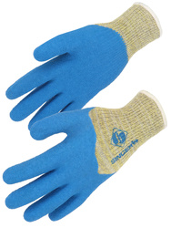 Handschuhe aus Aramid + Stahlfaden. Latex-Beschichtung Version 3/4. 10 Gauge ges