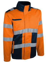 Veste de travail haute visibilité. 65% polyester et 35% coton, 245 g/m².