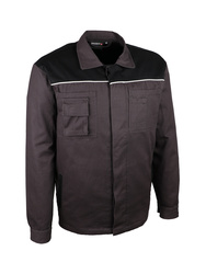 Work jacket. 100% cotton. 300 gsm. Bi-color ink grey / black.