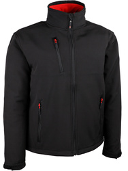 Veste souple coupe-vent en Softshell déperlant.