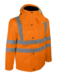 2x1 high visibility bodywarmer/jacket. Detachable sleeves.