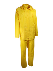 Rainsuit. Polyester coated with P.V.C.