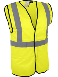 Gilet haute-visibilité. 100% polyester.Fermeture auto-agrippante. 3 bandes.