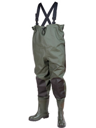 Chest safety wader. Heavy P.V.C. 700 gsm. 143 cm height. S5 SRC.